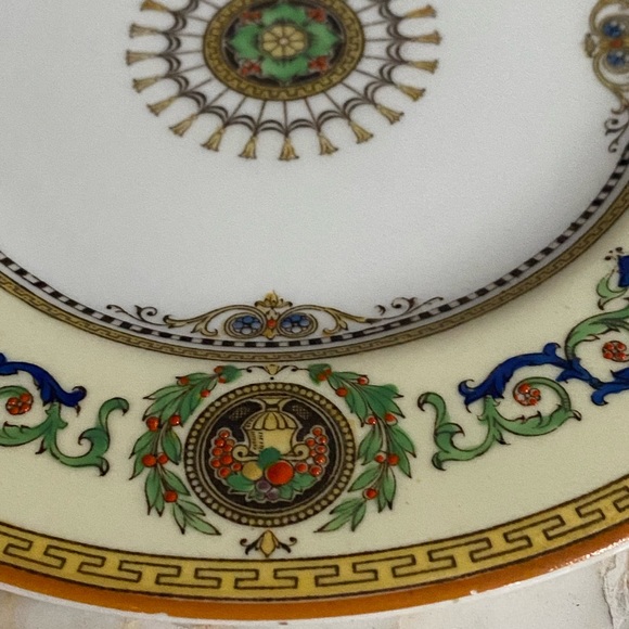 Empire Mustard by ROYAL WORCESTER. Flat Cream Soup Bowl & Saucer Set. - Picture 5 of 9